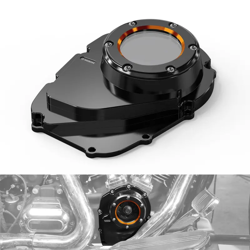 Transparent M8 Camshaft Cam Shaft Cover For Harley Road King Electra Street Glide 1