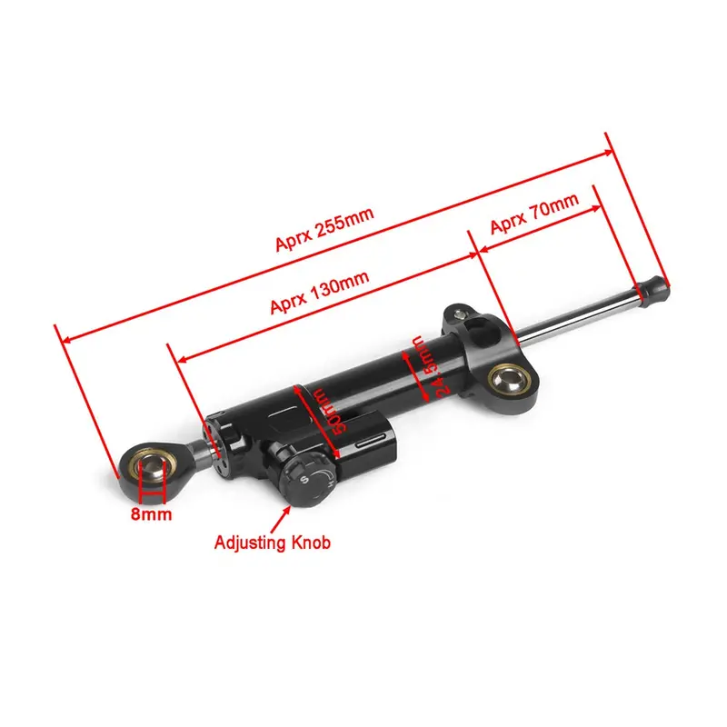 Universal 255Mm Adjustable Steering Damper Stabilizer For Street & Sport Motorcycles 2