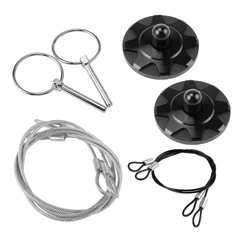 Universal For Car Racing Trim Mount Locking Hood Pins Kit Latch Kit Anodized Aluminum 1