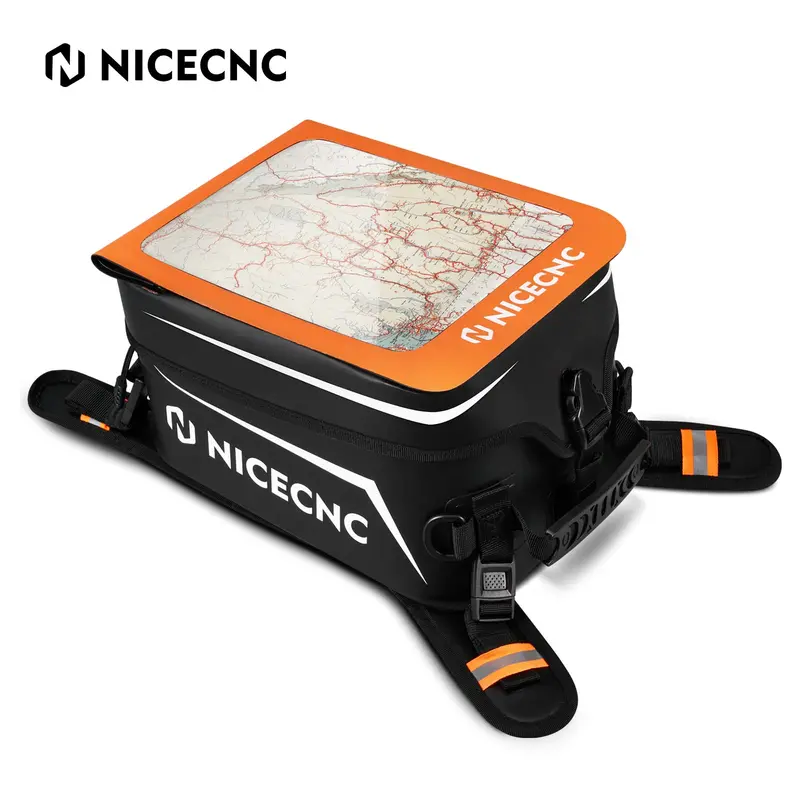 Universal Motorcycle 12L Tank Bag With 14 Inch Touchscreen Detachable Base Waterproof For Adventure Dual Sport Street Bike Cruiser 1