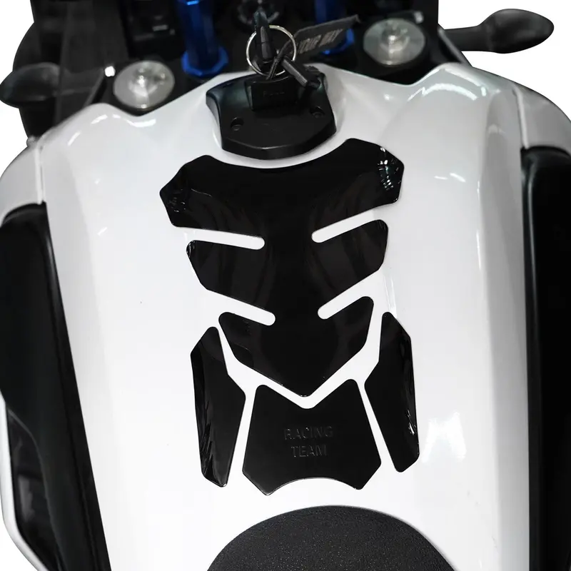 Universal Motorcycle Carbon Fiber Tank Pad Protector Sticker Waterproof For Street Bike 2