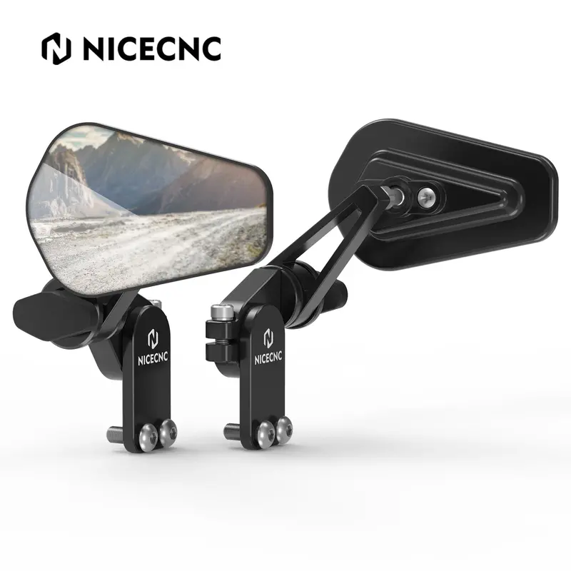 Upgraded Quick Flip Arrow Folding Mirrors Kits For Universal Motorcycle Hand Guard 1