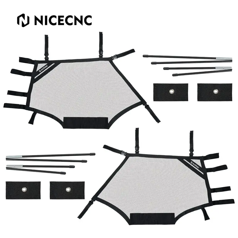 Utv Side Door Window Nets Sunshade Mesh Shield Kit For Polaris Rzr Xp 1000 570 900 1