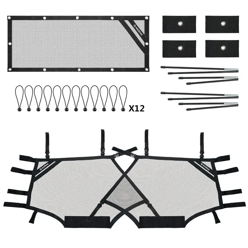 Utv Side Door Window Nets Sunshade Mesh Shield Kit For Polaris Rzr Xp 1000 570 900 2