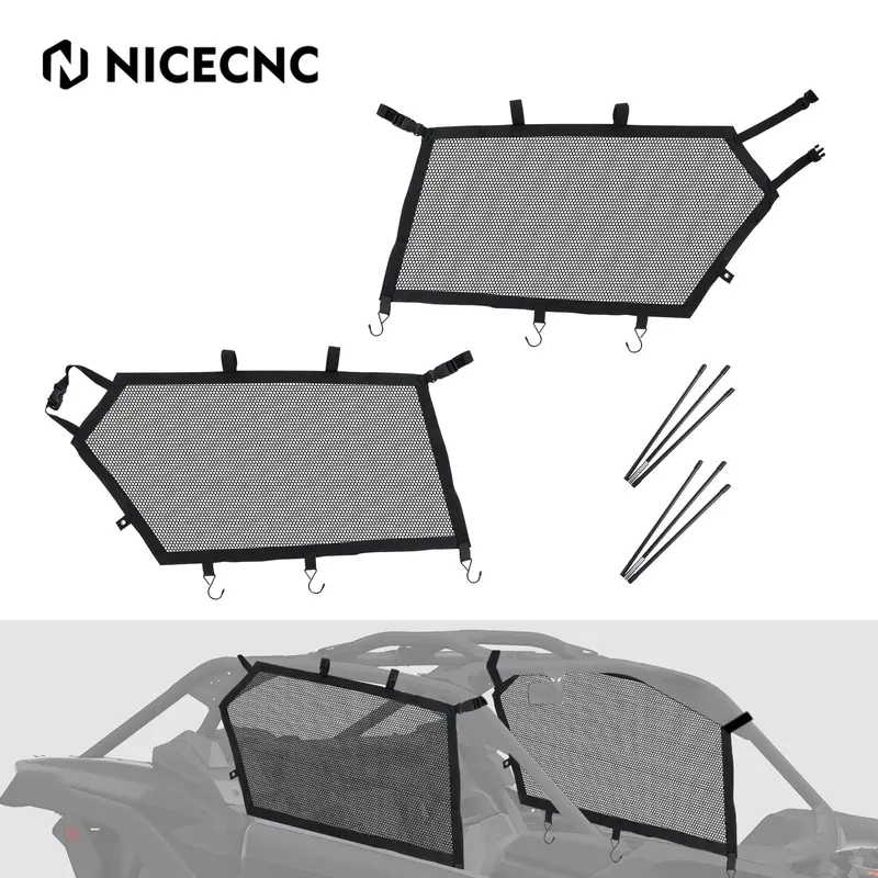 Utv Side Window Nets Shield Cover Sunshade Mesh Kit For Can-Am X3 2017-2023 1