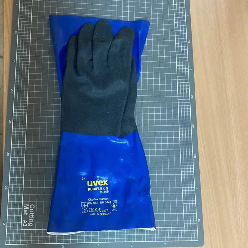 Uvex Rubiflex S Xg35b Chemical Protection Gloves ( Size 9) 1