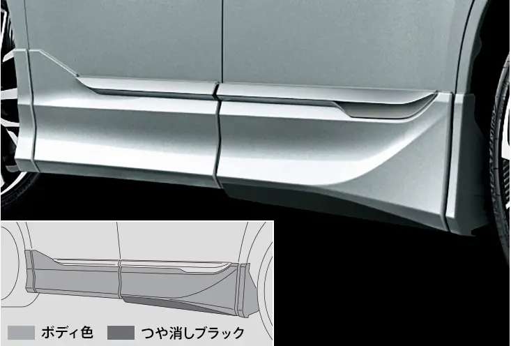 Voxy(Zwr90) Modellista Side Skirt Set (Car With Universal Step) 1