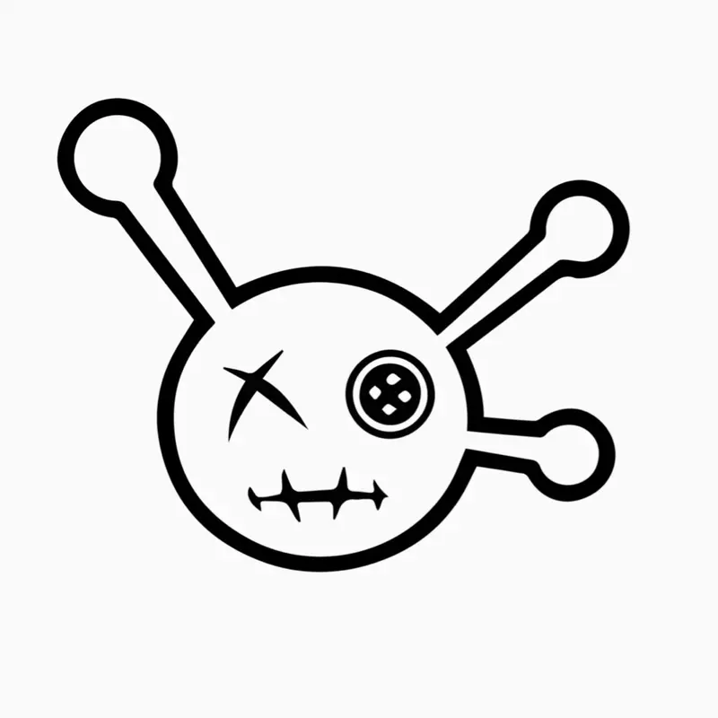 Vudu Face Small Decal  - 2.5" 1