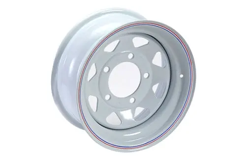 White 8 Spoke 7X16 Steel Road Wheel - Def - D1 - Rrc Grw001 1