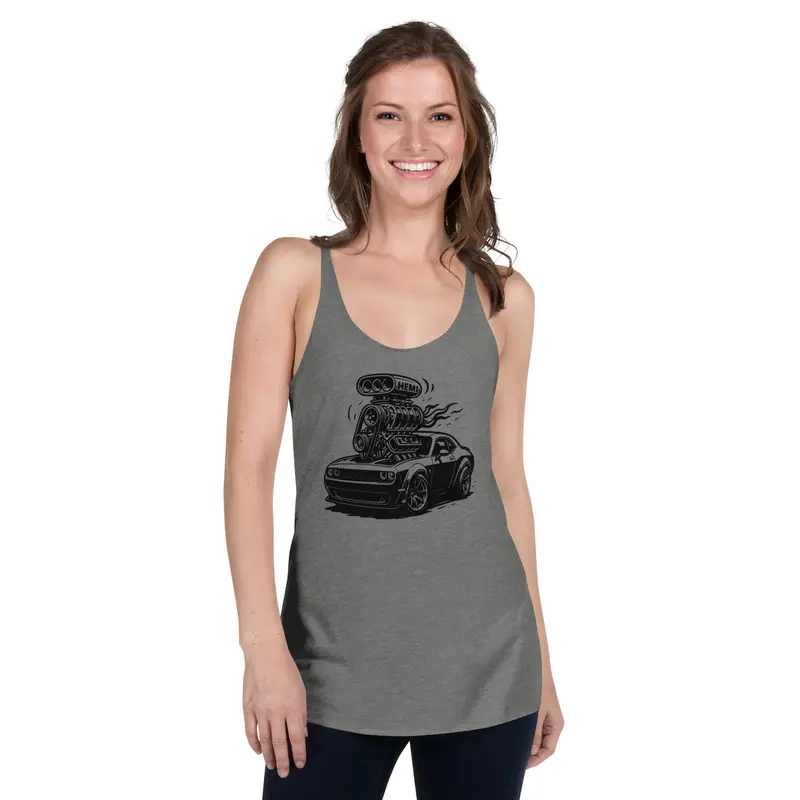 Women's Racerback Blown Hemi Challenger Tank Top 1