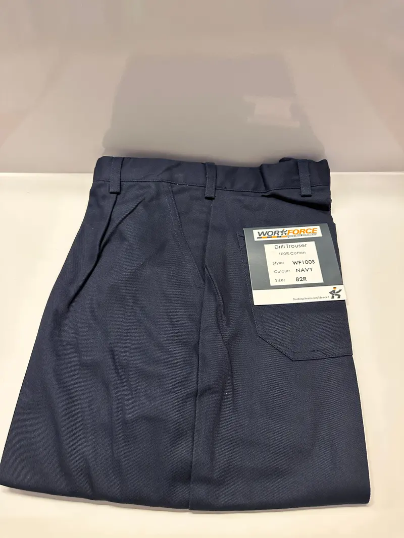 Workforce Cotton Drill Trousers (Navy) Wf100s Various Sizes 1