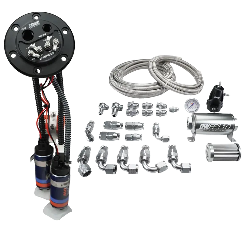X2 Fuel Pump Hanger W/Dw420 Fuel Pumps For Honda Civic And Integra 1