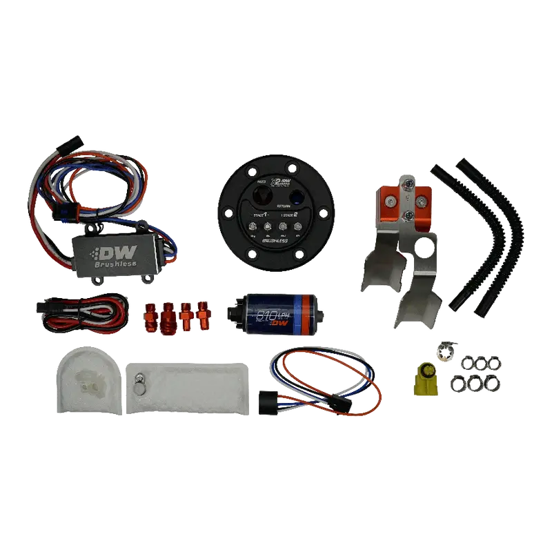 X2 Fuel Pump Hanger W/Dw810 Brushless Fuel Pump And 2-Speed Controller For Honda Civic And Integra 1