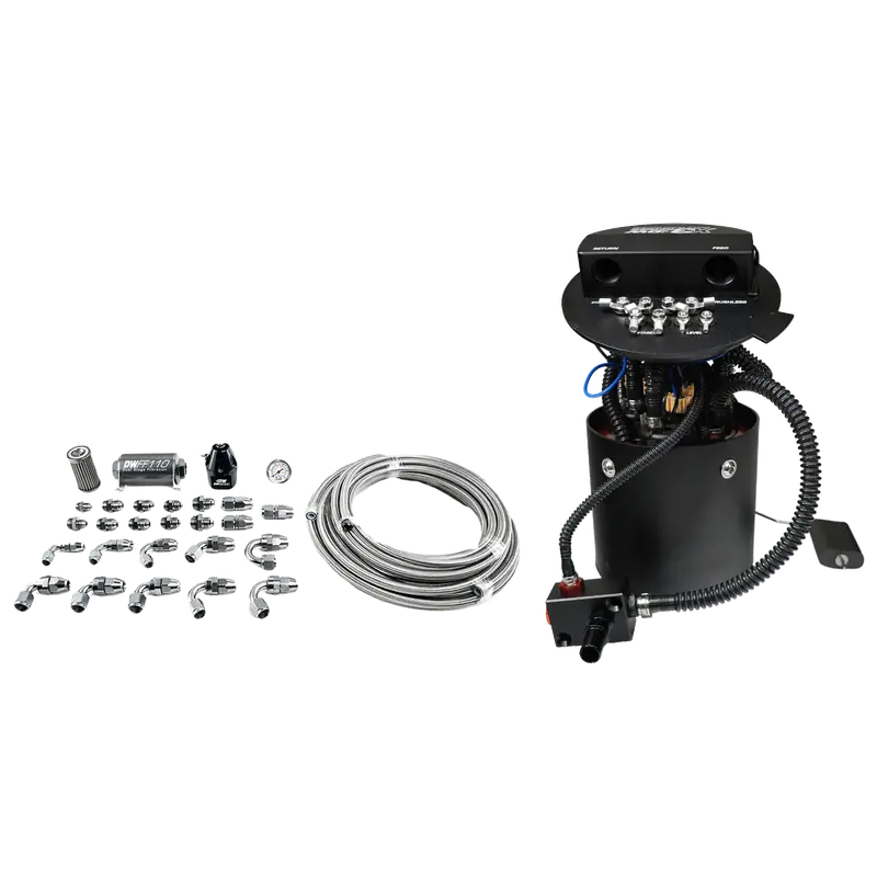 X3 Fuel Pump Module W/Dw400 Fuel Pumps And Ptfe Return Kit For 2011-24 Ford Mustang 1