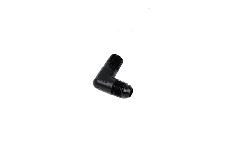Aeromotive 90° Elbow Fitting – 1/4" Mnpt To An-06, Black Anodized 1