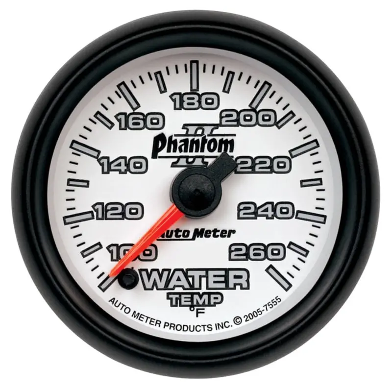 Autometer Phantom Ii 52Mm Electronic Water Temperature Gauge (100–260°F Full Sweep) 1