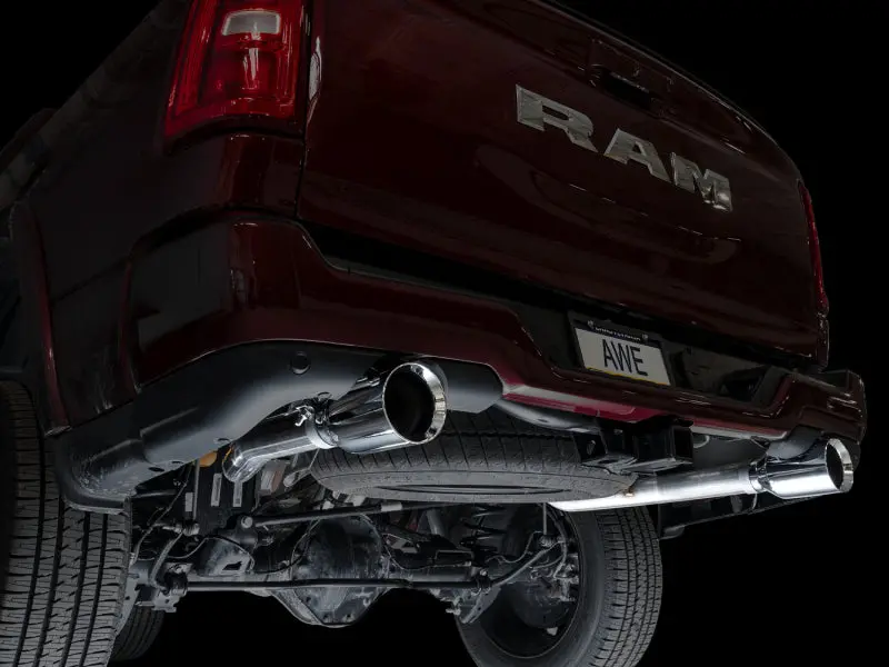 Awe Touring Cat-Back Exhaust For 2025+ Ram 1500 3.0L Twin-Turbo – Chrome Silver Tips 1