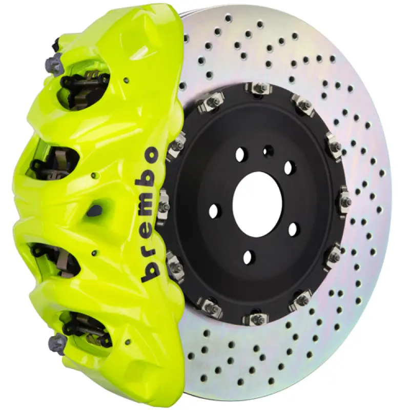 Brembo 21+ F150 2Wd/4Wd (Excl. Raptor) Fr Gt Bbk 8 Pist Cast 412X38 2Pc Rotor Drilled- Fluo. Yellow 1