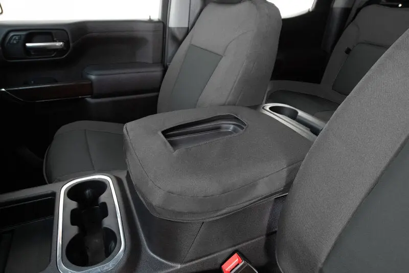 Covercraft Endura Precisionfit Front Row Seat Covers For 2019–2024 Dodge Ram – Silver/Charcoal 1
