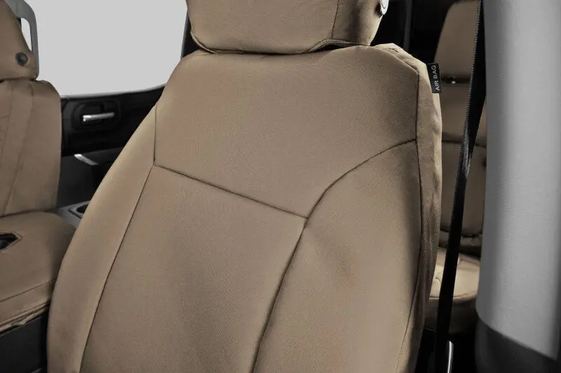 Covercraft Endura Precisionfit Seat Covers – Tan, Custom Fit For 2016–2024 Nissan Titan Second Row 1