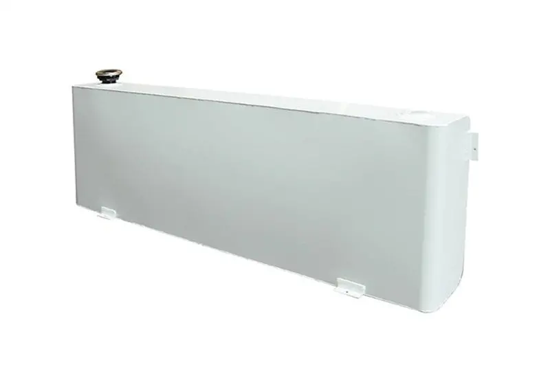 Deezee Universal Long Rectangular Steel Auxiliary Fuel Tank – White Finish 1