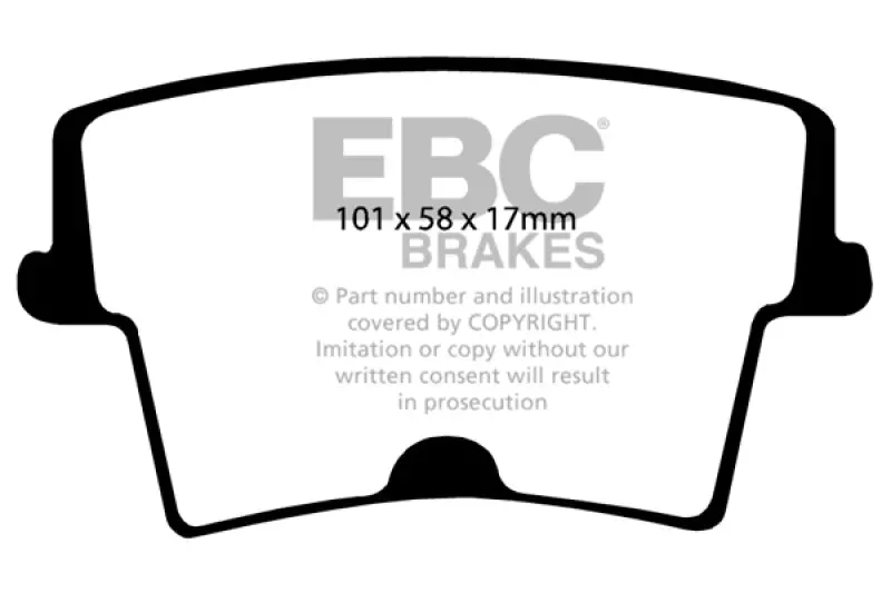 Ebc Redstuff Rear Brake Pads For 2005–2009 Chrysler 300 2.7L 1