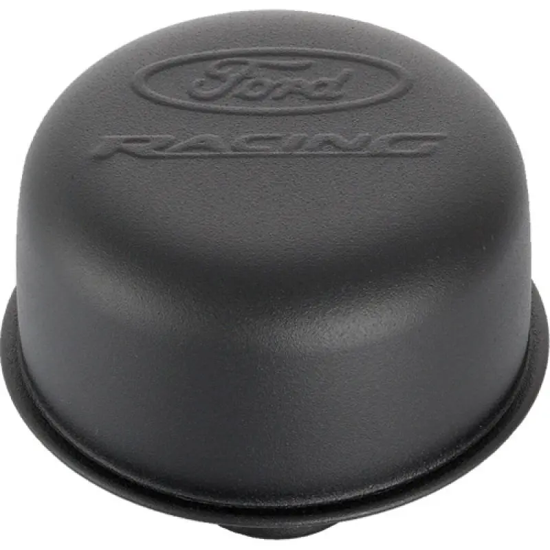 Ford Racing Black Crinkle-Finish Twist-Type Breather Cap With Logo 1