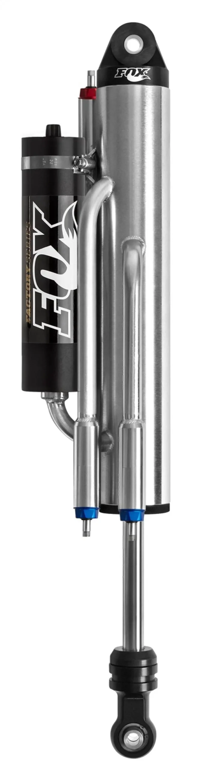 Fox 3.0 Factory Series 14-Inch Remote Reservoir Bypass Shock – 4-Tube Design (2 Compression / 2 Rebound), 7/8" Shaft, Custom Valving, Black Anodized 1