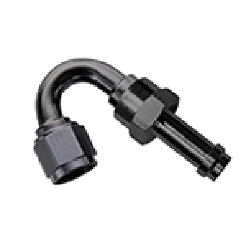Fragola -6An Ez Street Hose End – 150° Bend, Black Anodized 1