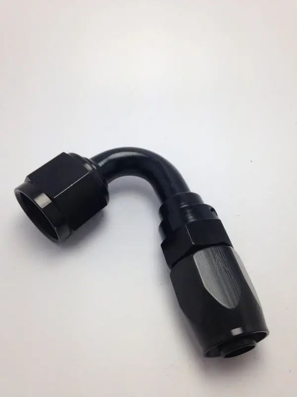 Fragola -8An Female To -6An Male 120° Reducing Hose Fitting – Black Anodized 1