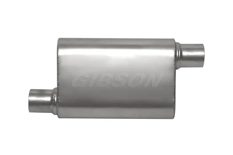 Gibson Superflow Stainless Steel Offset Oval Muffler (4" X 9" X 18") 1