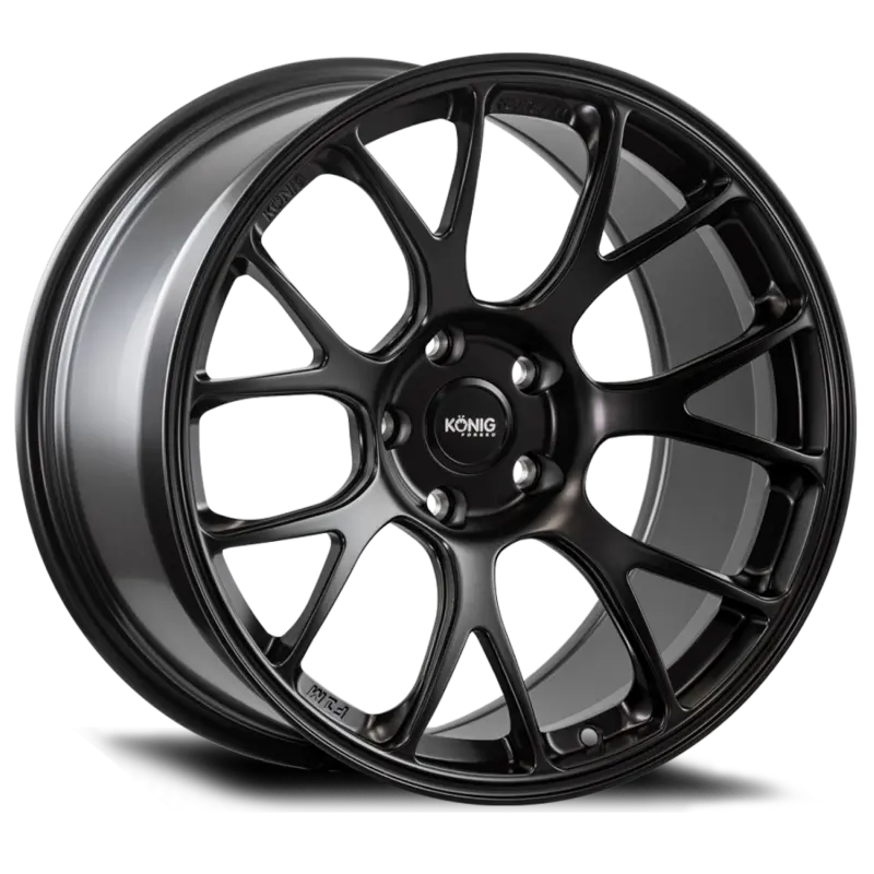 Konig Forged F1M 18X10.5 5X114.3 Et25 Satin Black Knurled Bead 1