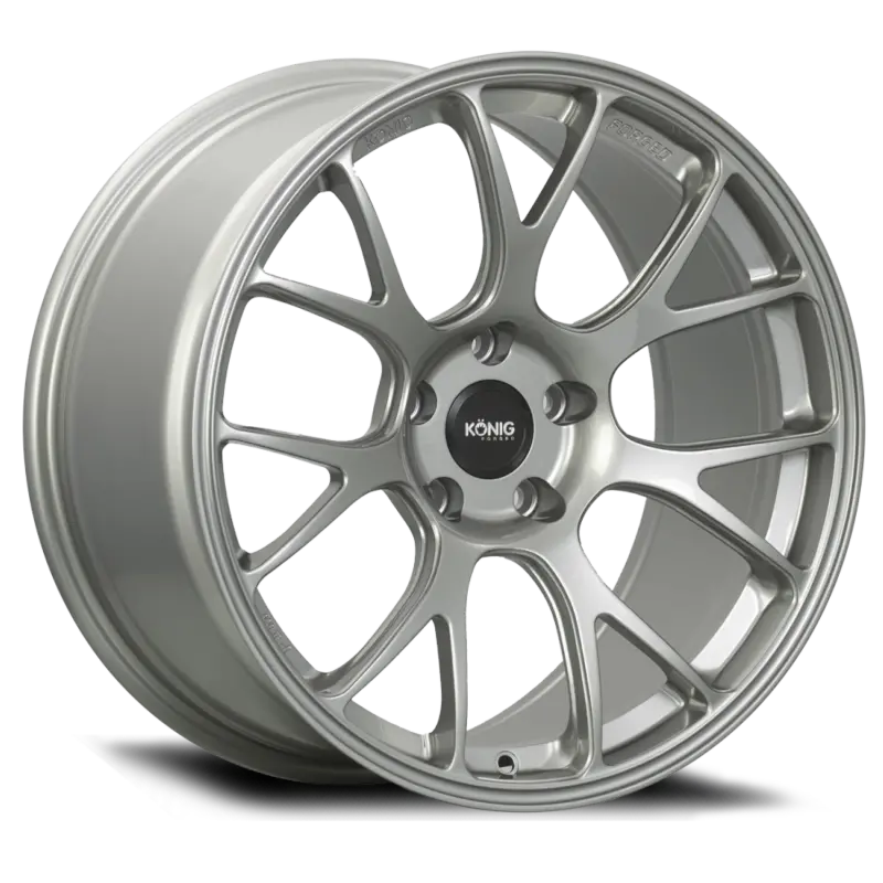 Konig Forged F1M Alloy Wheel – 18X9.5 Inches, 5X120 Bolt Pattern, 44Mm Offset, Ash Silver Knurled Bead 1