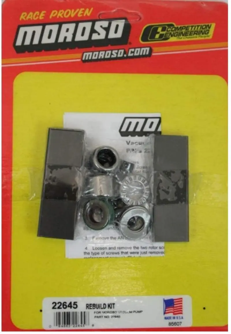 Moroso 3-Vane Vacuum Pump Rebuild Kit For High-Performance Engines 1