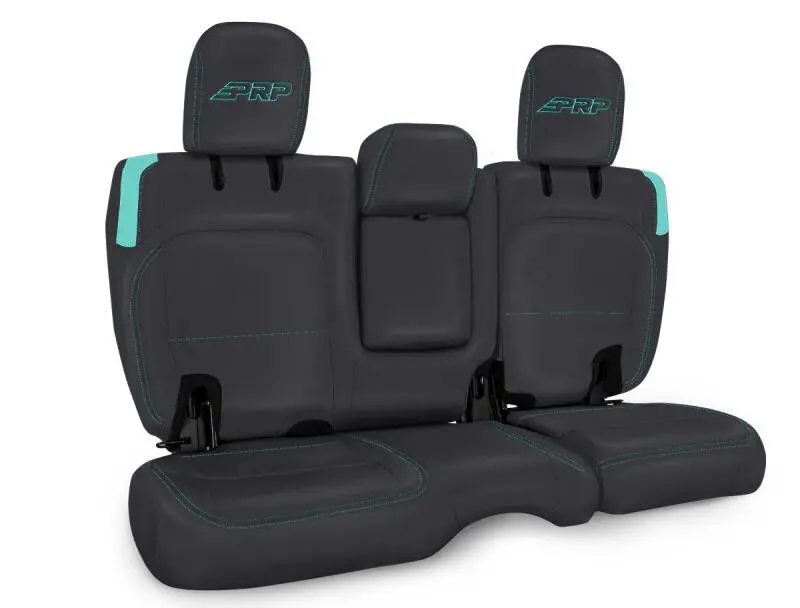 Prp Rear Bench Seat Covers For Jeep Wrangler Jl (4-Door) With Armrest – Black/Teal 1