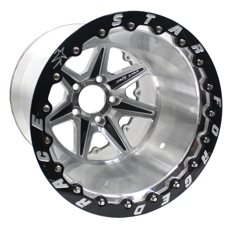Race Star Valstar 72 Forged Wheel – 15X12", 5X4.75", 3.5" Backspace, 3.072" Center Bore, Machined Face With Black Accents 1