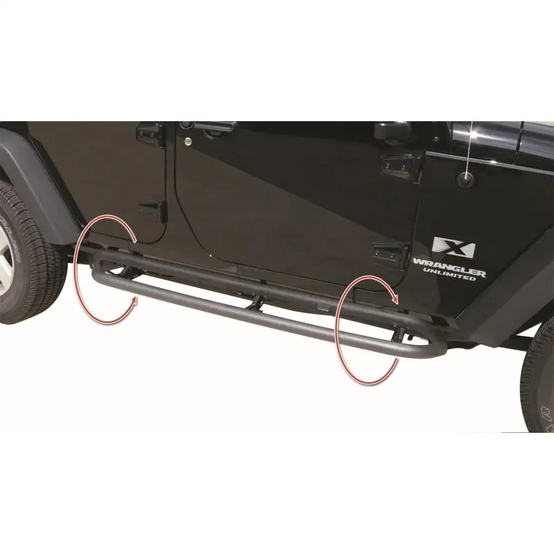 Rampage 2007-2018 Jeep Wrangler(Jk) Srs Side Bar Rockerguard Step - Black 1