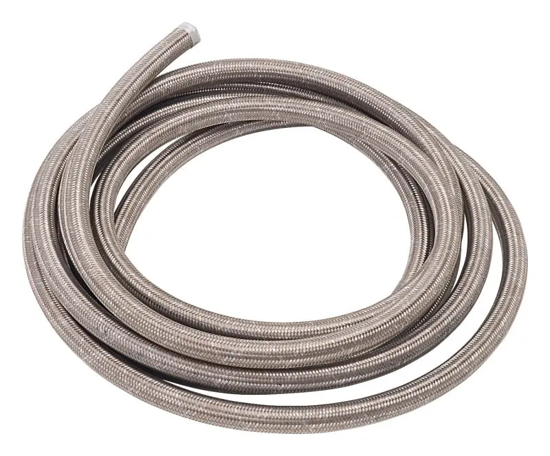 Russell Performance –12 An Proflex Stainless Steel Braided Hose – Pre-Cut 10-Foot Roll, Flexible Fuel/Oil Line 1