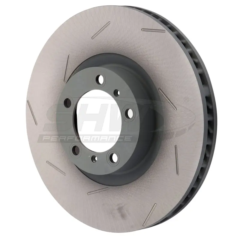 Shw Slotted Monobloc Brake Rotor For 2017–2020 Porsche Panamera 4S 2.9L – Left Front, 18-Inch Wheel Compatible 1