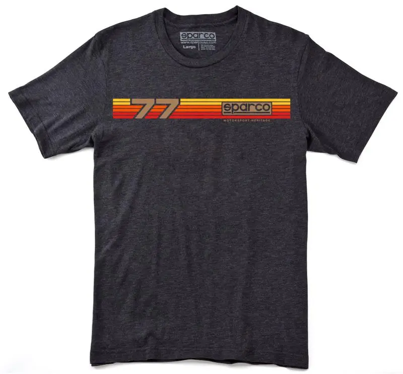 Sparco Rally-Themed Tri-Blend Cotton T-Shirt – Charcoal, Size Xl 1