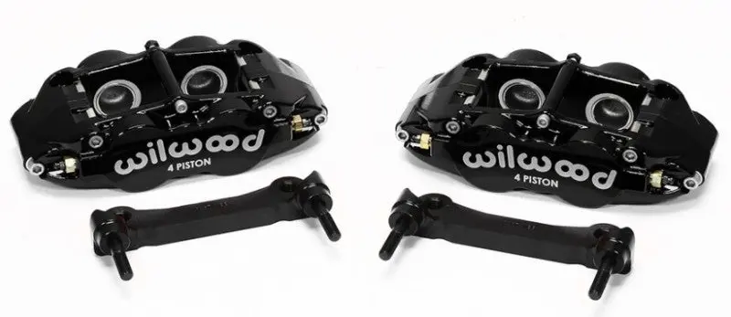 Wilwood Narrow Superlite 4R Rear Brake Caliper & Mounting Bracket Kit – Black Finish, Fits 1997–2013 C5/C6 Corvettes With Oem Rotors 1